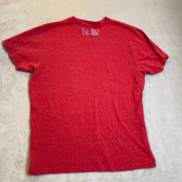 Bacardi Mens Red Graphic T-Shirt XL Heathered Cotton Blend Short Sleeve - Picture 9 of 9